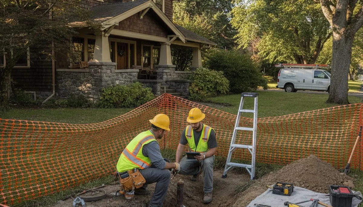 Plumber repairing a leak in Redmond, WA for residential plumbing service